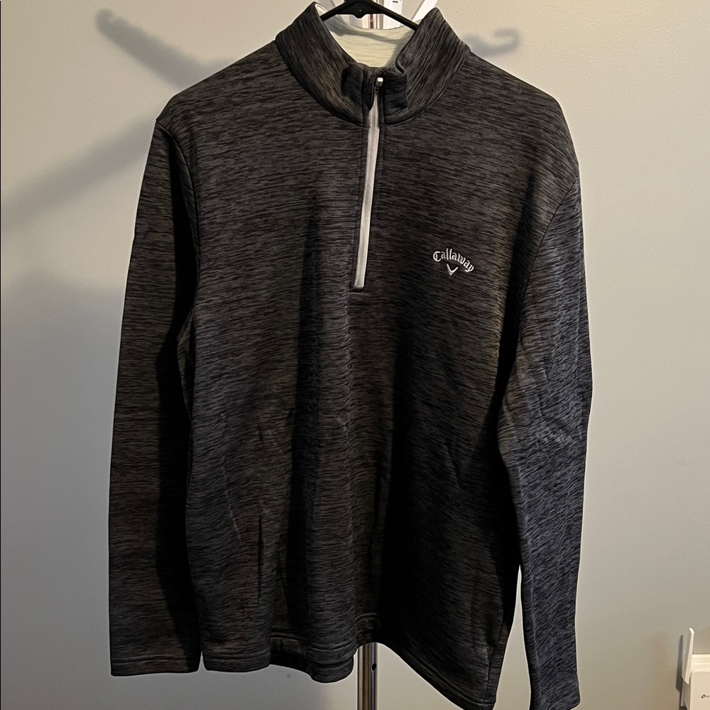 Callaway Men's Charcoal Zip-Up Sweater